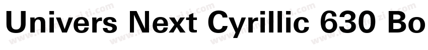 Univers Next Cyrillic 630 Bold字体转换